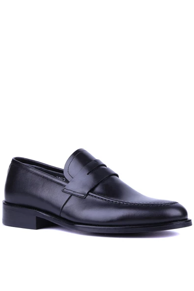 Fosco - Siyah Hakiki Deri Erkek Günlük Ayakkabı 2005 - 6932 - Resim 2