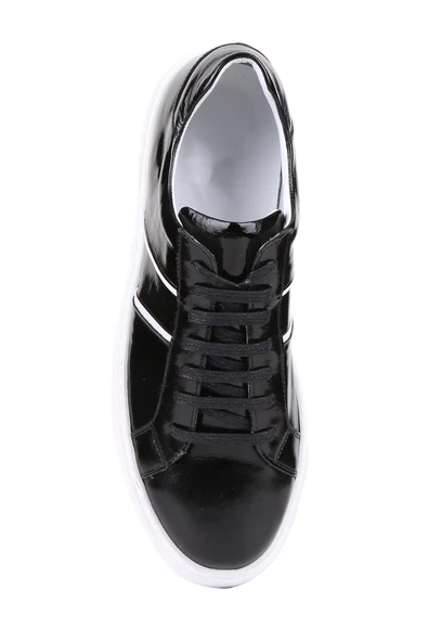 Shoetyle - Siyah Rugan Deri Bağcıklı Erkek Günlük Ayakkabı 250-1111 - Resim 5