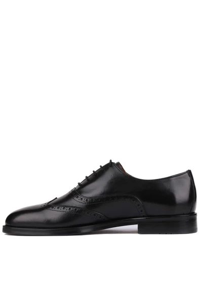Shoetyle - Siyah Deri Bağcıklı Erkek Klasik Ayakkabı 250-450 - 3