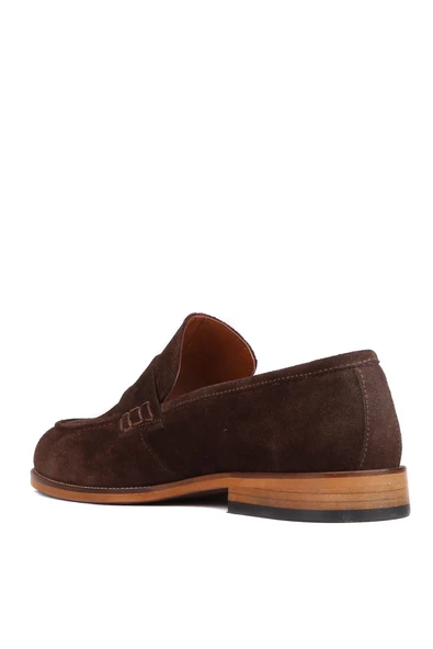 Shoetyle - Kahverengi Süet Deri Erkek Klasik Ayakkabı 250-2370 - Resim 4