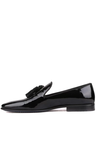 Shoetyle - Siyah Rugan Deri Erkek Klasik Ayakkabı 250-2351 - 3
