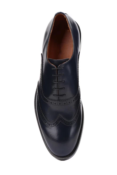 Shoetyle - Lacivert Açma Deri Bağcıklı Erkek Klasik Ayakkabı 250-450 - 5