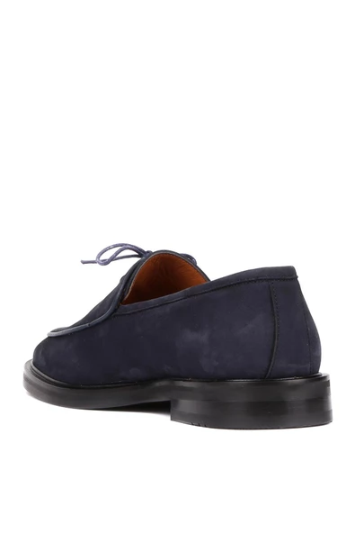 Shoetyle - Lacivert Nubuk Bağcıklı Erkek Klasik Ayakkabı 250-7511 - 4