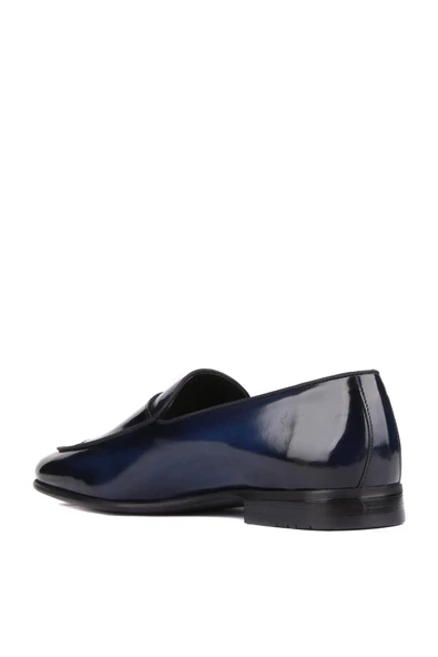 Shoetyle - Lacivert Rugan Deri Tokalı Erkek Klasik Ayakkabı 250-2300 - 4