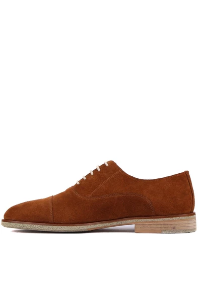 Shoetyle - Taba Süet Bağcıklı Erkek Klasik Ayakkabı 250-2030 - 3