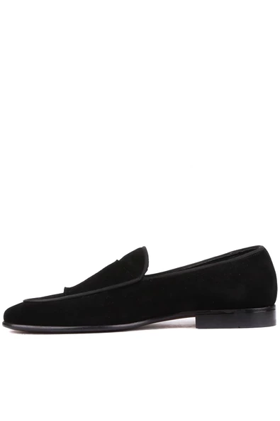 Shoetyle - Siyah Süet Deri Tokalı Erkek Klasik Ayakkabı 250-2300 - Resim 3