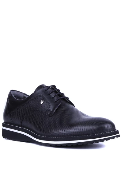 Fosco - Siyah Hakiki Deri Erkek Günlük Ayakkabı 8071 - 6949 - Resim 2