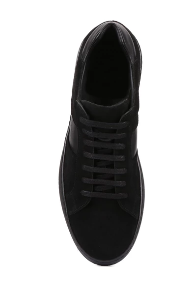 Shoetyle - Siyah Süet Deri Bağcıklı Erkek Günlük Ayakkabı 250-1100 - Resim 5