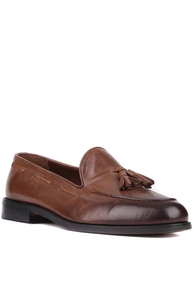 Shoetyle - Kahverengi Deri Erkek Klasik Ayakkabı 250-2350 - Resim 2