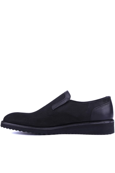 Fosco- Siyah Nubuk Hakiki Deri Erkek Günlük Ayakkabı 7105 - 6946 - Resim 3