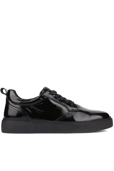 Shoetyle - Siyah Rugan Bağcıklı Erkek Günlük Ayakkabı 250-140