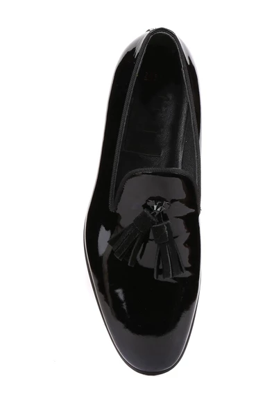 Shoetyle - Siyah Rugan Deri Erkek Klasik Ayakkabı 250-2351 - 5
