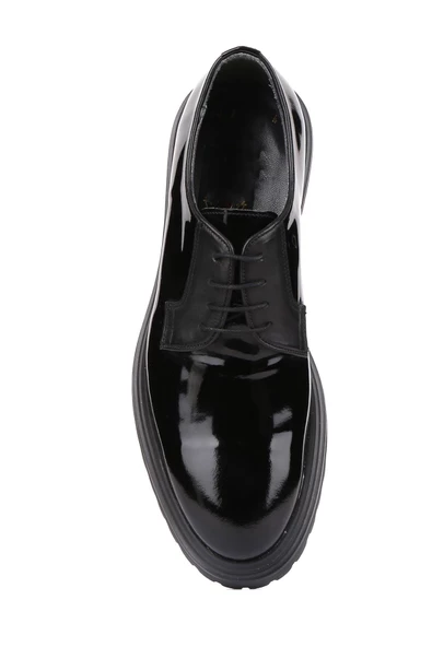 Shoetyle - Siyah Rugan Deri Bağcıklı Erkek Klasik Ayakkabı 250-2013 - Resim 5