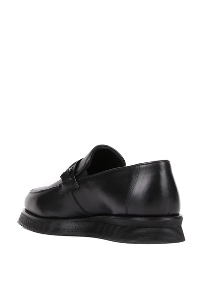 Shoetyle - Siyah Deri Bağcıksız Erkek Günlük Ayakkabı 250-3017 - Resim 4