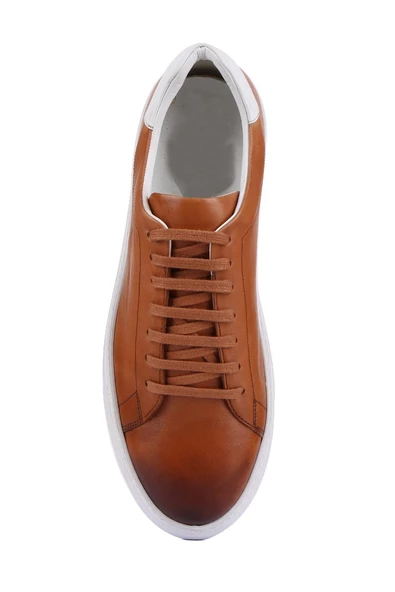 Shoetyle - Taba Deri Bağcıklı Erkek Günlük Ayakkabı 250-103 - 5