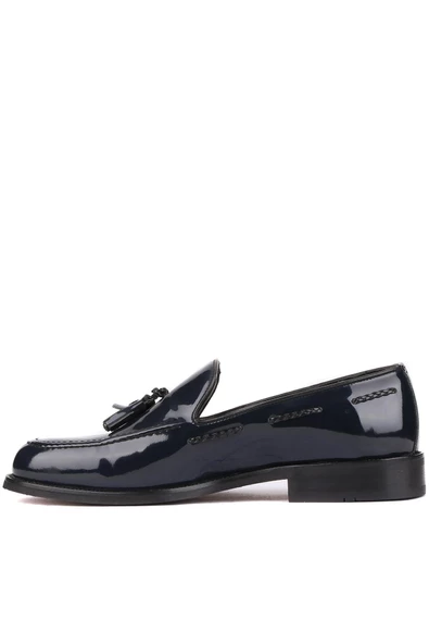 Shoetyle - Lacivert Rugan Deri Erkek Klasik Ayakkabı 250-2350 - Resim 3