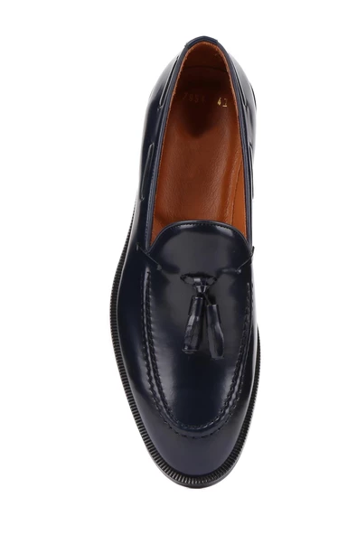 Shoetyle - Lacivert Açma Deri Püsküllü Erkek Klasik Ayakkabı 250-7951 - Resim 5