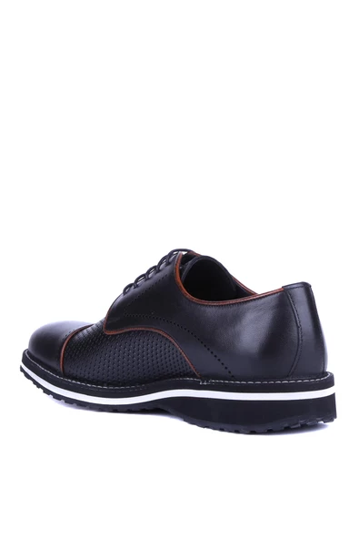 Fosco - Siyah Hakiki Deri Erkek Günlük Ayakkabı 9040 - 6951 - Resim 3