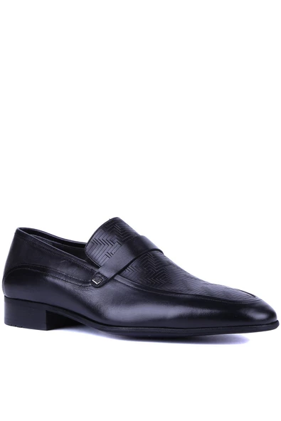 Fosco - Siyah Hakiki Deri Erkek Klasik Ayakkabı 9545 - 6954 - Resim 2