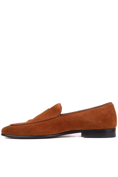 Shoetyle - Taba Süet Deri Tokalı Erkek Klasik Ayakkabı 250-2300 - 3