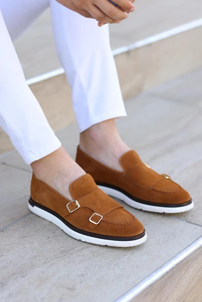 Shoetyle - Taba Süet Tokalı Erkek Günlük Ayakkabı 250-2750-1
