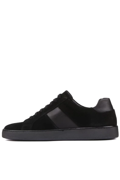 Shoetyle - Siyah Süet Deri Bağcıklı Erkek Günlük Ayakkabı 250-1100 - Resim 3