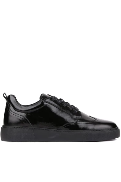 Shoetyle - Siyah Rugan Deri Bağcıklı Erkek Günlük Ayakkabı 250-1125