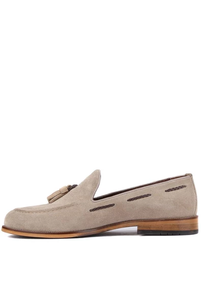 Shoetyle - Bej Süet Deri Erkek Klasik Ayakkabı 250-2350 - Resim 3