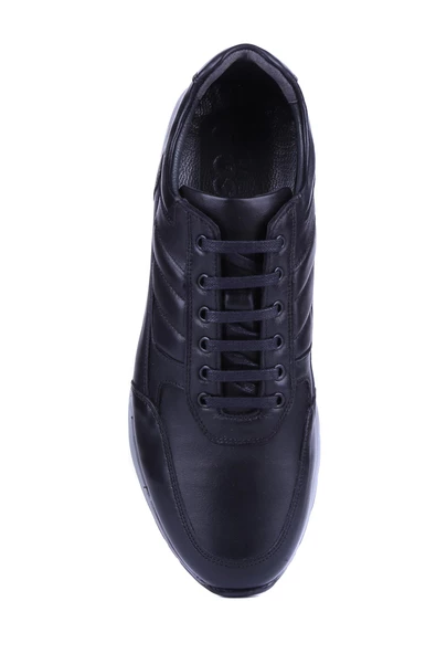 Fosco - Siyah Hakiki Deri Erkek Sneakers 2720-1 - 6960 - Resim 5