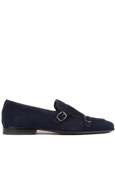 Shoetyle - Lacivert Süet Deri Tokalı Erkek Klasik Ayakkabı 250-2300 ürün görseli