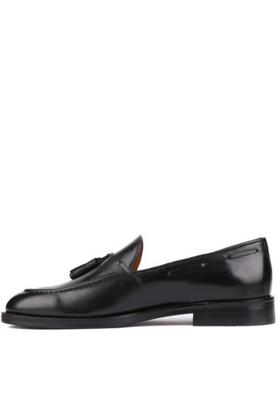 Shoetyle - Siyah Deri Püsküllü Erkek Klasik Ayakkabı 250-7951 - Resim 3