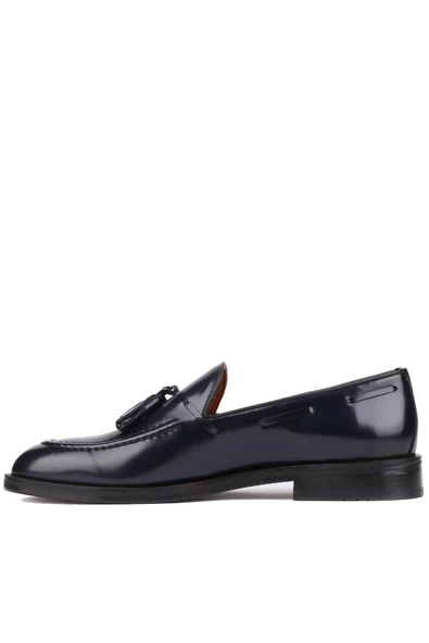 Shoetyle - Lacivert Açma Deri Püsküllü Erkek Klasik Ayakkabı 250-7951 - Resim 3