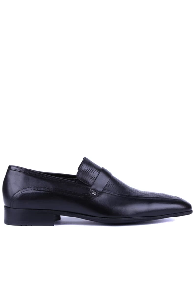 Fosco - Siyah Hakiki Deri Erkek Klasik Ayakkabı 9545 - 6954 ürün görseli