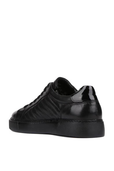 Shoetyle - Siyah Deri Bağcıklı Erkek Günlük Ayakkabı 250-1200 - Resim 4