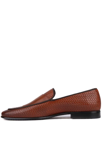 Shoetyle - Taba Deri Tokalı Erkek Klasik Ayakkabı 250-2300 - Resim 3