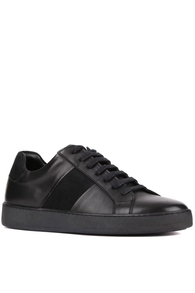 Shoetyle - Siyah Deri Bağcıklı Erkek Günlük Ayakkabı 250-1100 - 2
