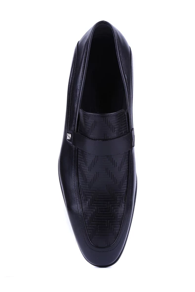 Fosco - Siyah Hakiki Deri Erkek Klasik Ayakkabı 9545 - 6954 - Resim 5