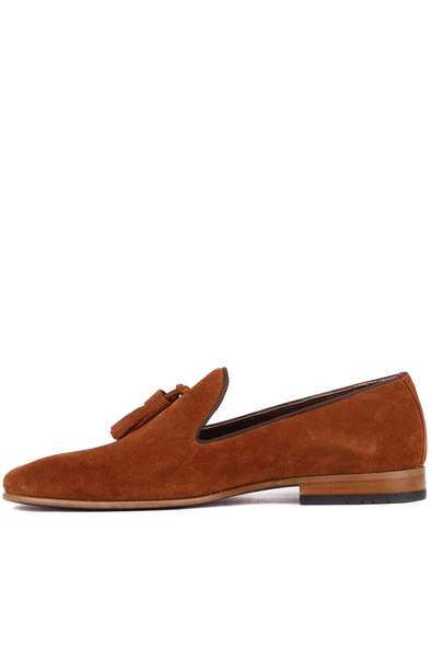 Shoetyle - Taba Süet Deri Erkek Klasik Ayakkabı 250-2351 - Resim 3