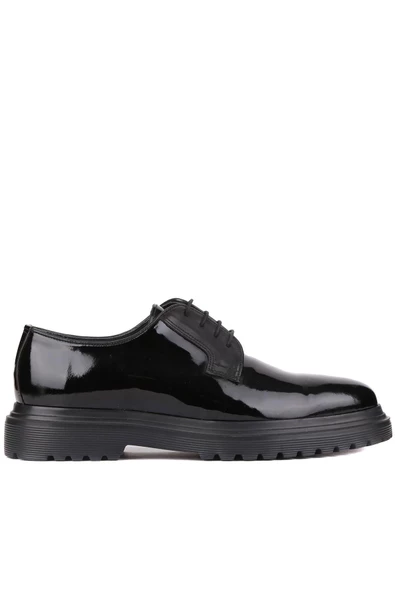 Shoetyle - Siyah Rugan Deri Bağcıklı Erkek Klasik Ayakkabı 250-2013 ürün görseli