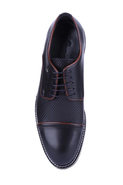 Fosco - Siyah Hakiki Deri Erkek Günlük Ayakkabı 9040 - 6951 - Resim 4