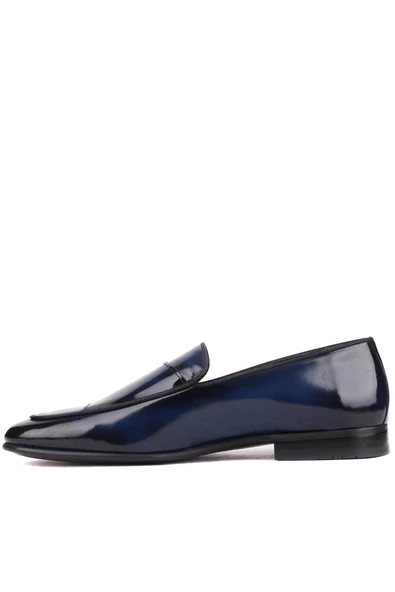 Shoetyle - Lacivert Rugan Deri Tokalı Erkek Klasik Ayakkabı 250-2300 - 3