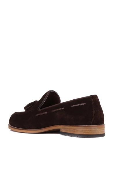 Shoetyle - Kahverengi Süet Deri Erkek Klasik Ayakkabı 250-2350 - Resim 4