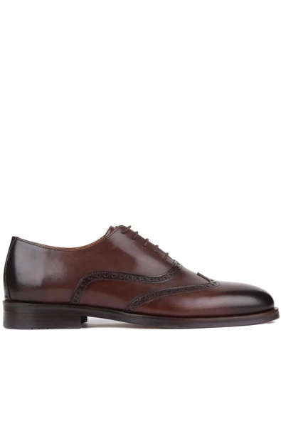 Shoetyle - Kahverengi Deri Bağcıklı Erkek Klasik Ayakkabı 250-450 ürün görseli