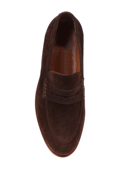 Shoetyle - Kahverengi Süet Deri Erkek Klasik Ayakkabı 250-2370 - Resim 5