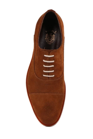 Shoetyle - Taba Süet Bağcıklı Erkek Klasik Ayakkabı 250-2030 - 5