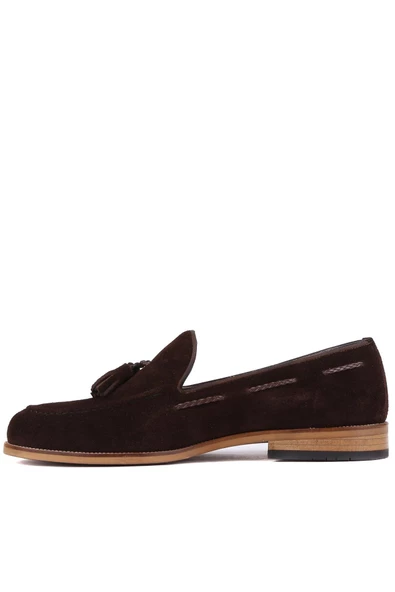 Shoetyle - Kahverengi Süet Deri Erkek Klasik Ayakkabı 250-2350 - Resim 3