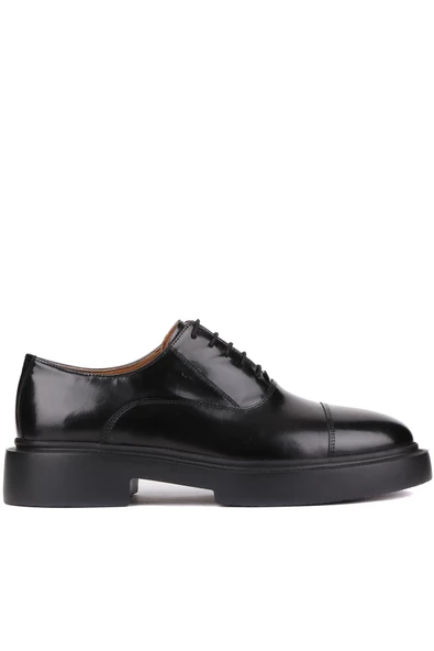 Shoetyle - Siyah Açma Deri Bağcıklı Erkek Klasik Ayakkabı 250-2014 ürün görseli