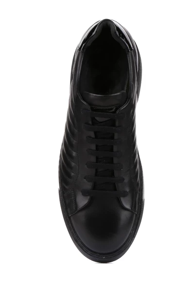 Shoetyle - Siyah Deri Bağcıklı Erkek Günlük Ayakkabı 250-1200 - Resim 5