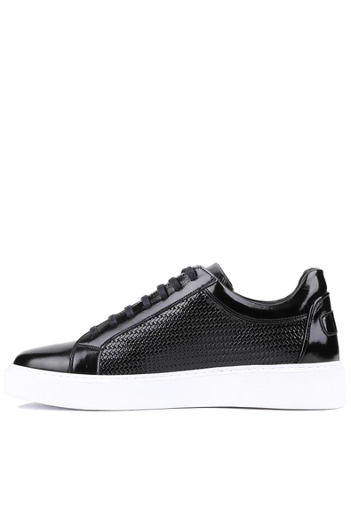 Shoetyle - Siyah Rugan Deri Baskılı Erkek Günlük Ayakkabı 250-1300 - Resim 3