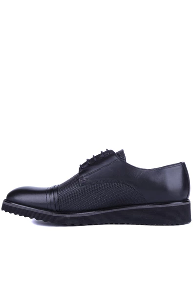 Fosco - Siyah Hakiki Deri Erkek Günlük Ayakkabı 7042 - 6945 - Resim 3